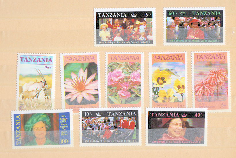 TANZANIA LOT#02 - w/ QUEEN **MNH