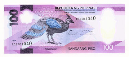 Filipinler PHILIPPINES 100 Piso 2025 UNC