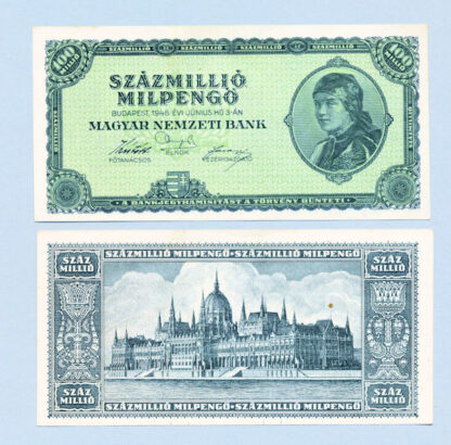 Macaristan HUNGARY 100 Pengö UNC çil