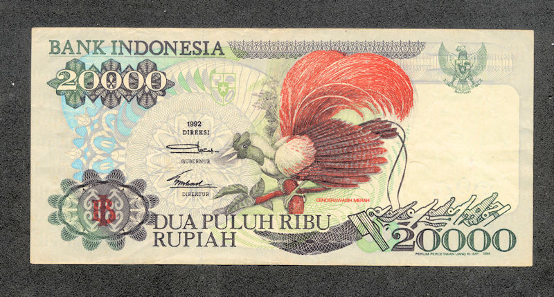 INDONESIA 20 000  Rupiah 1992 VF/EF