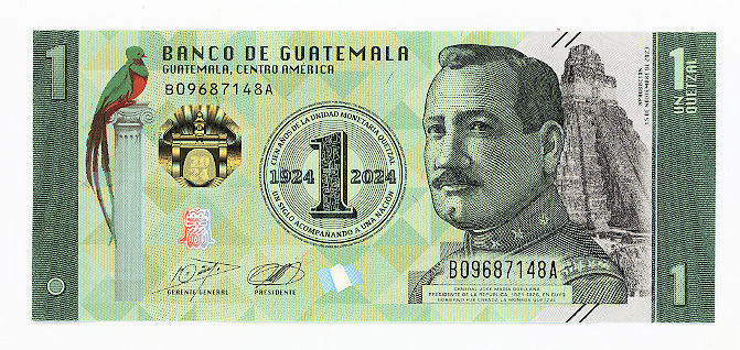 GUATEMALA 1 Quetzal 2024 Polymer UNC
