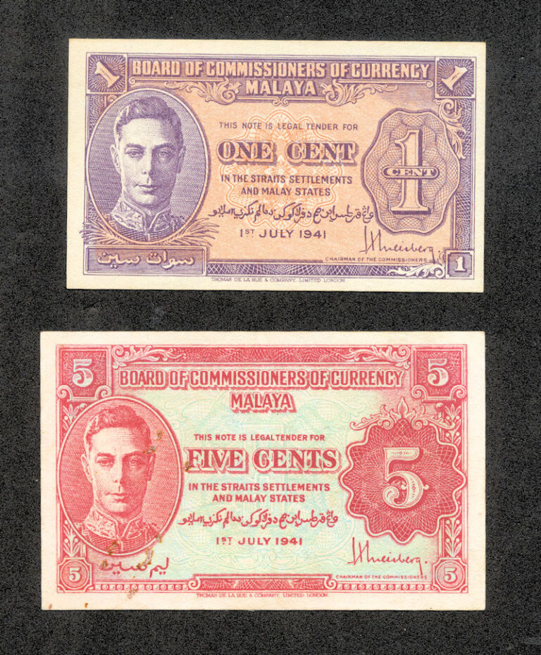 MALAYA - British Borneo 1 + 5 Cents 1941 *EF