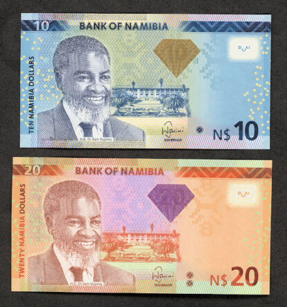 Namibia 10+20 Dollars 2013 UNC