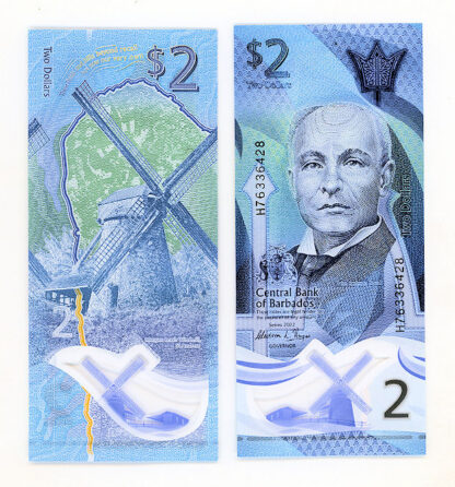 BARBADOS 2 Dollars 2022 UNC
