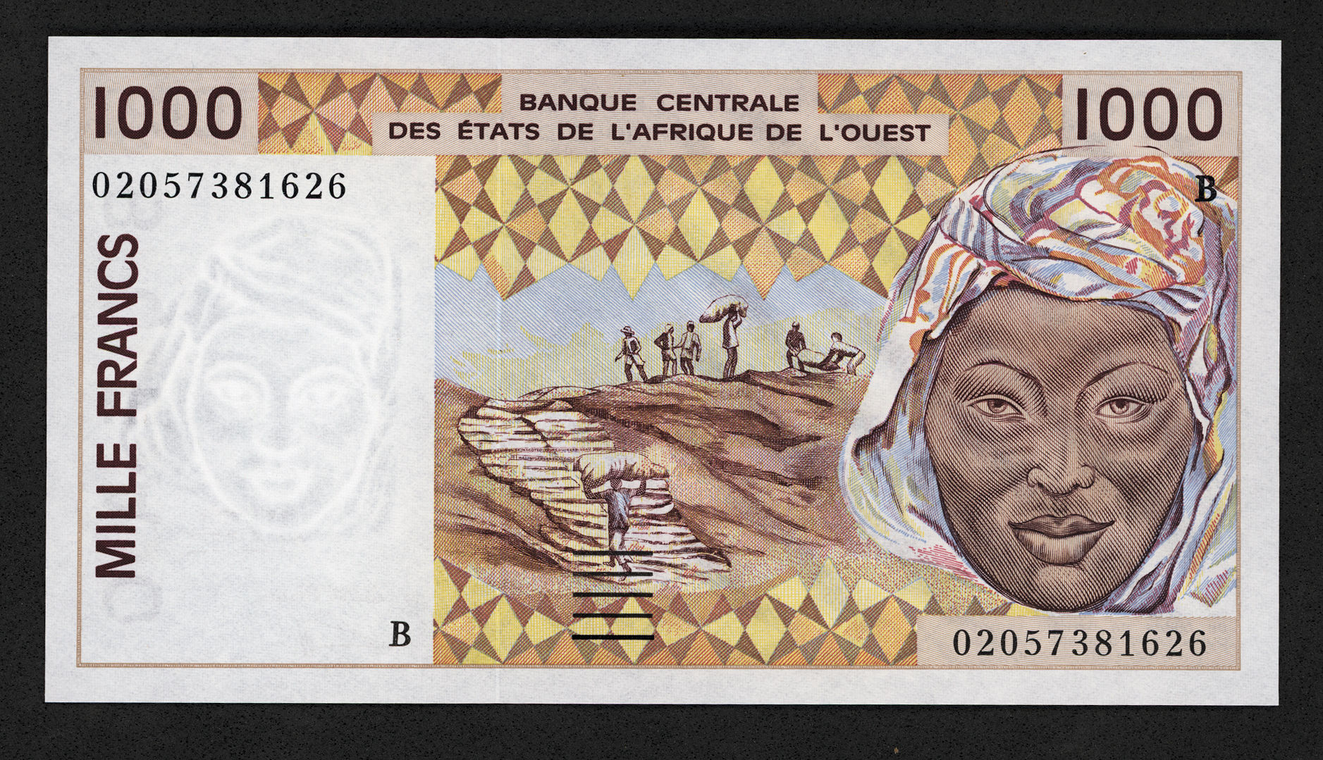 BENIN Banque Centrale der Etats de L`AFRIQUE L`OUVEST (B) 1000 FRANCS - UNC