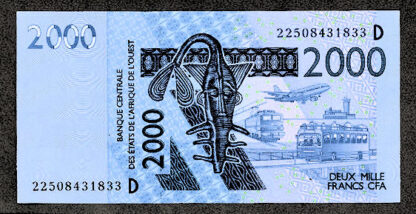 Mali 2000 Francs 2021 Çil Banknot UNC *SATILDI - OUT OF STOCK