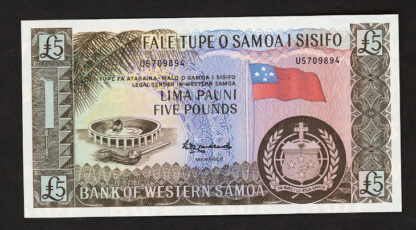 SAMOA 5 Pounds UNC *çil banknot