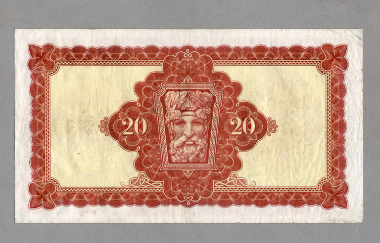 IRLAND Ireland 20 Pounds 1976 VF+ SATILDI - OUT OF STOCK - Görsel 2
