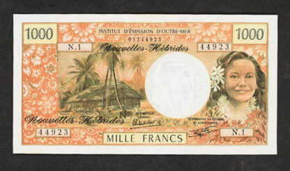 NEW HEBRIDES 1000 Francs - UNC