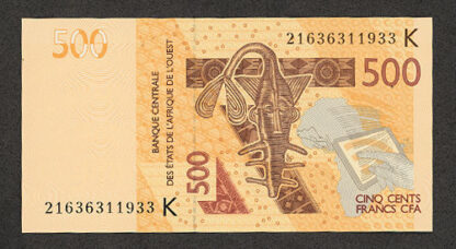 West African States, K Senegal, 500 Francs UNC - çil banknot BCEAO