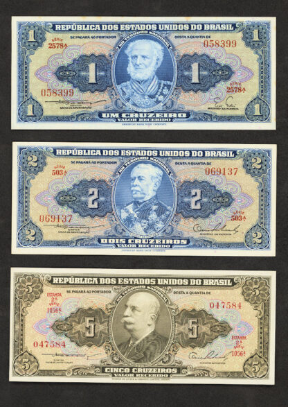 BRASIL Brezilya 1+2+5 Cruzeros UNC*çil
