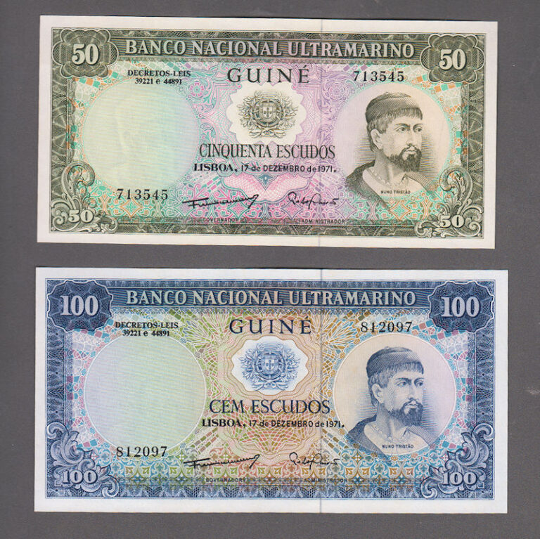 Guineé 50+100 Escudos 1971 ULTRA MARINO - UNC