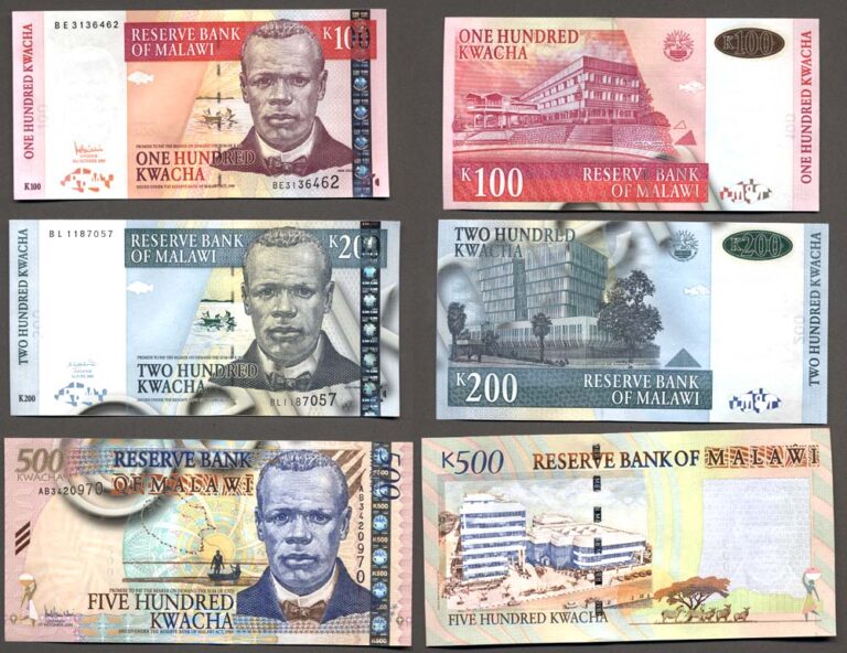 MALAWI 5+10+20+50+100+200+500 Kwacha – UNC - Görsel 2