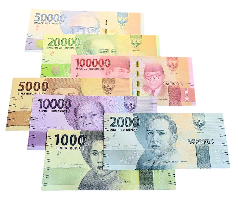 INDONESIA 7 adet banknot çil - UNC