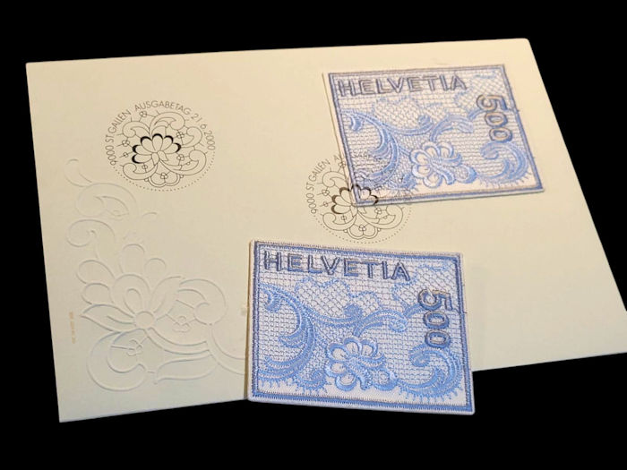 Switzerland Stickerei Briefmarke Mint mir FDC *Isviçre ilk gün zarf ile
