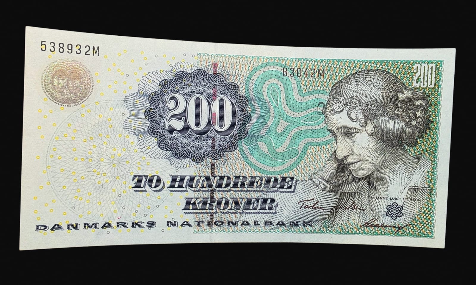 DENMARK Danimarka 200 Kroner UNC
