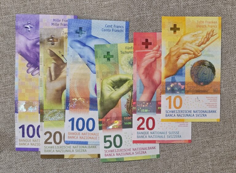 SWITZERLAND SCHWEIZ 10+20+50+100+200+1000 Francs *Last Issue (son tertip)