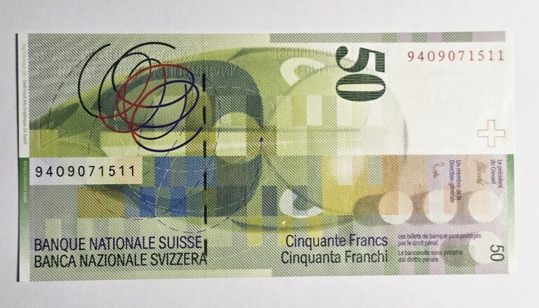 SWITZERLAND SCHWEIZ SUISSE 50 Francs 1994 - UNC - Görsel 2