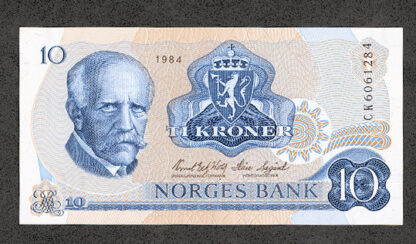 Norway Norveç 10 Kronor 1984 UNC *çil