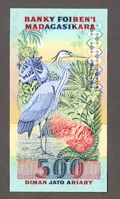 MADAGASCAR 500 Ariary 1002-98 UNC