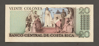 COSTARICA Kostarika 20 Colones 1981 çil banknot