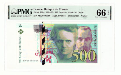 FRANCE 500 Francs 1994-95 PMG 66 EPQ - UNC