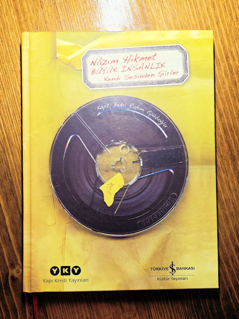 Nazım Hikmet Büyük insanlık Kitap ve CD kendi sesinden, harika kondisyonda