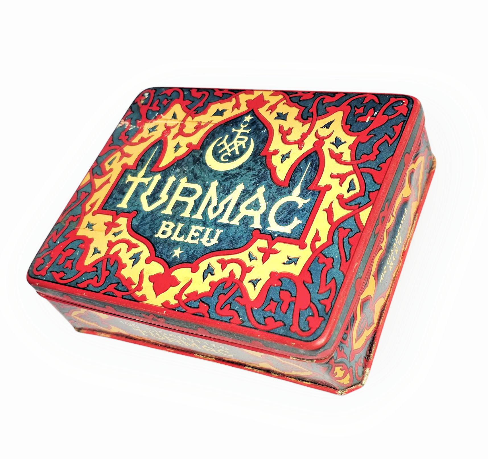 TURMAC Turkish Tabak 100 Cigaretten Metallblech Tin *Blue Fire Edıtıon (RARE!!)