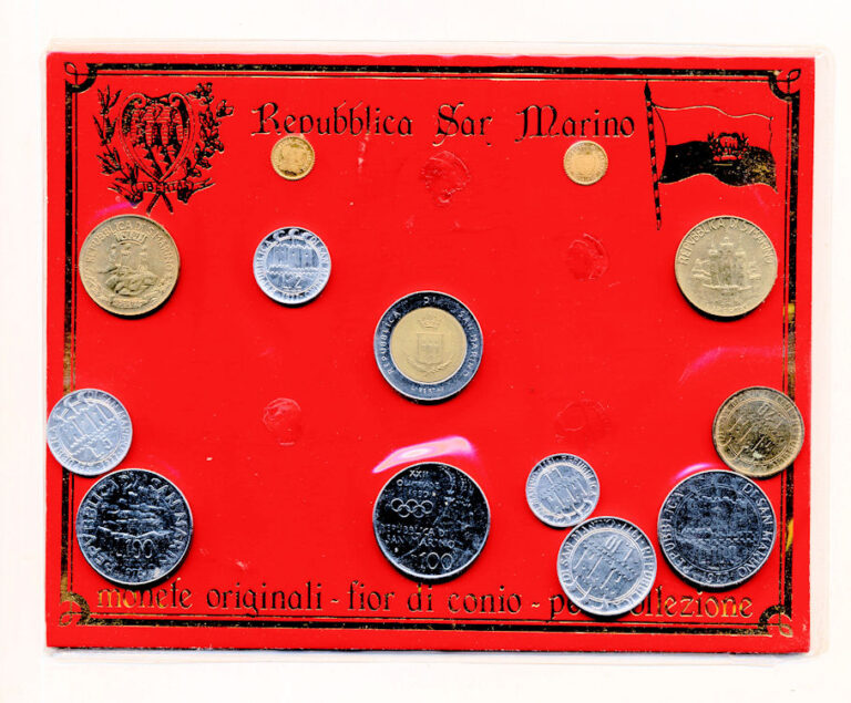 SAN MARINO Metal paralar 2 adet ALTIN w/2 GOLD COINS SET