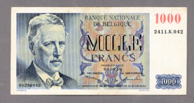 BELGIUM Belgique 1000 Francs 1950 VF