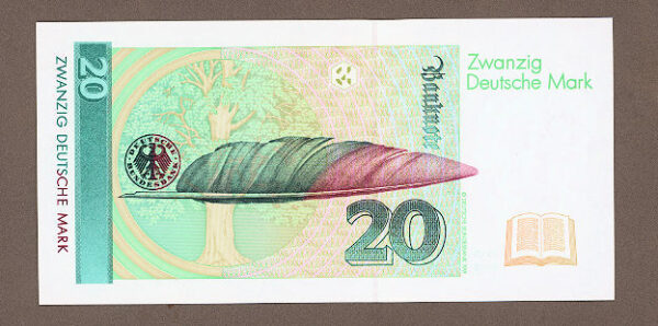 Almanya Deutschland 20 Mark 1993 UNC - Görsel 2