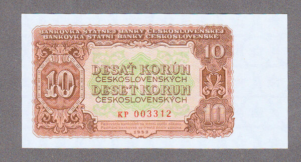 Çekoslavakya CZECHOSLOVAKIA 10 Korun 1953 - UNC