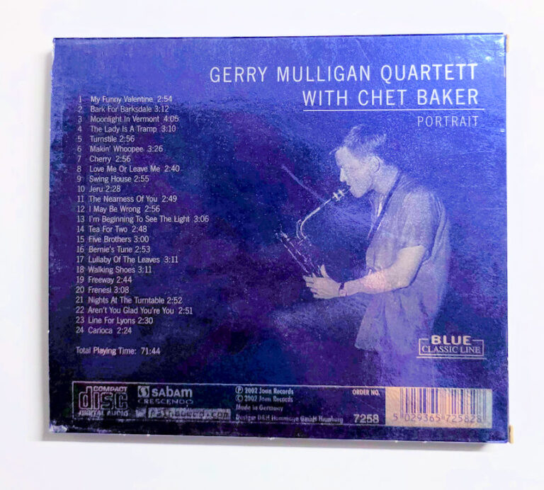 GERRY MULLIGAN QUARTET w/ CHET BAKER (CD ve Kapak iyi durumda) - Görsel 2