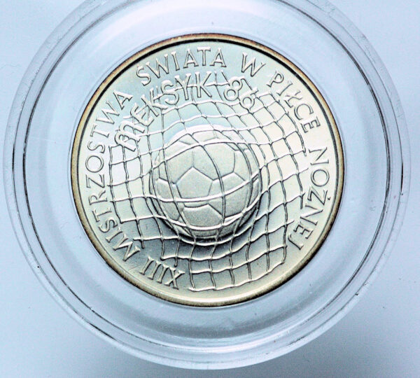 POLAND 500 Zlotyich 1986 Mexica Football Cup *PROBA (Parlak baskı)