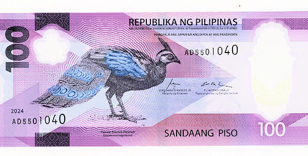 Filipinler PHILIPPINES 100 Piso 2025 UNC