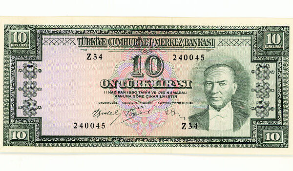5. Emisyon 10 Lira 1963-66 Banknot 4. Tertip çt (Z34)