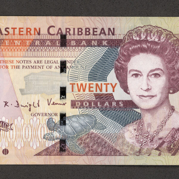 EASTERN CARIBBEAN Doğu Karayipler 20 Dolar ÇİL banknot