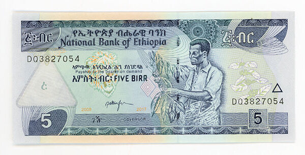 ETHIOPIA Etyopya 5 Birr 2017 UNC - çil