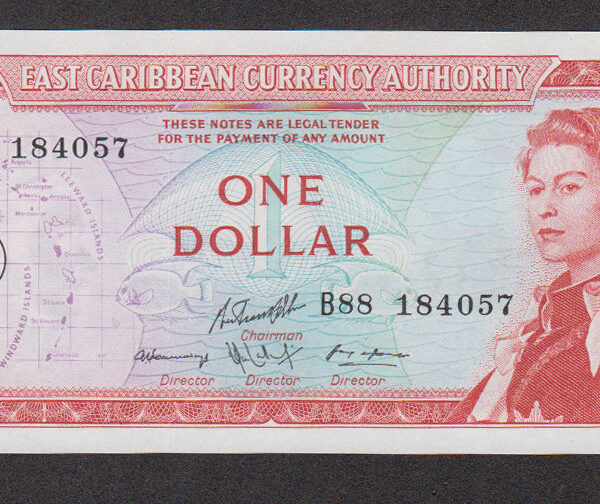 Eastern Caribbean 1 Dollar *Queen UNC - çil banknot