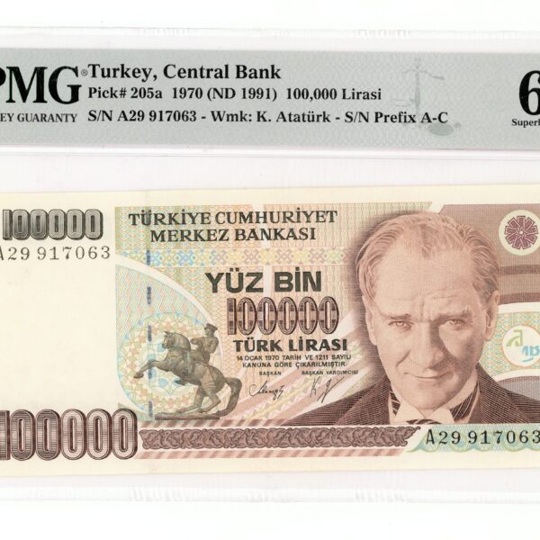 7. Emisyon 100 000 TL 7. EMİSYON A29 PMG SERTİFİKALI 67 EPQ ÇİL