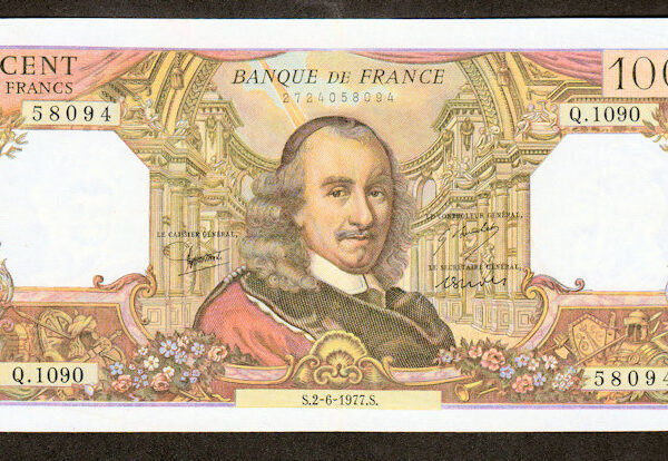 FRANCE Fransa 100 Francs 1977 aUNC
