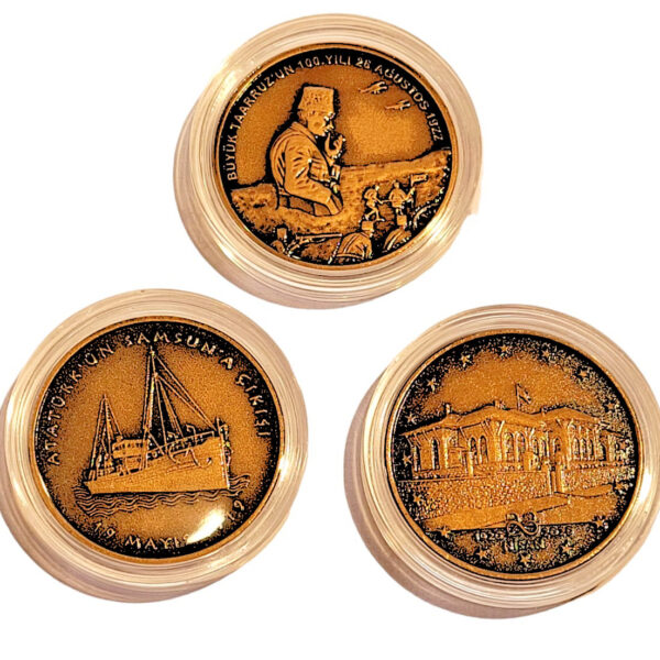 Büyük taaruz/TBMM/Samsun T.C. 100 Yılı 3lü Bronzpara Seti