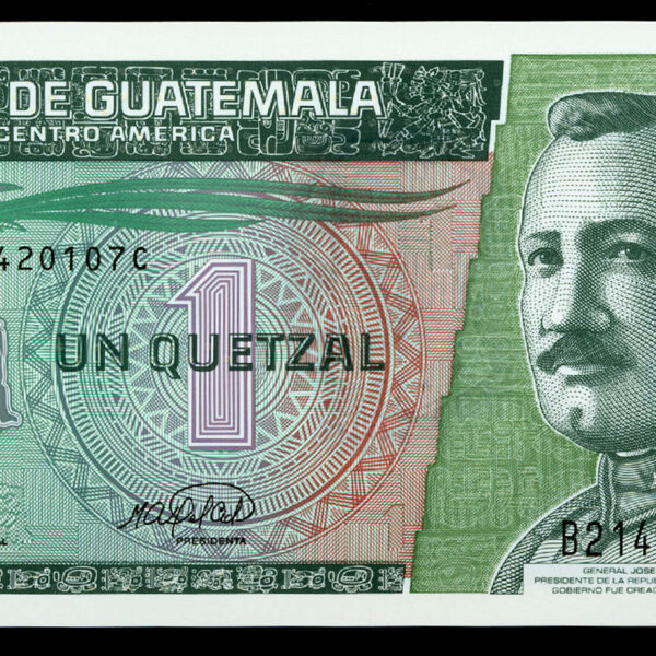 GUATEMALA 1 Quetzal 2008 Polymer - UNC çil banknot *SATILDI - OUT OF STOCK