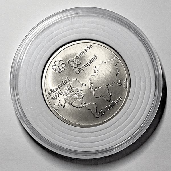 KANADA Canada 10 Dollars 1973 (Montreal 1976) 48.38 Gr. Silver 45 mm. Diameter