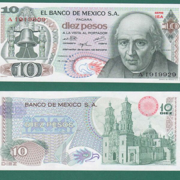 MEXICO 10 Pesos 1975 UNC - çil