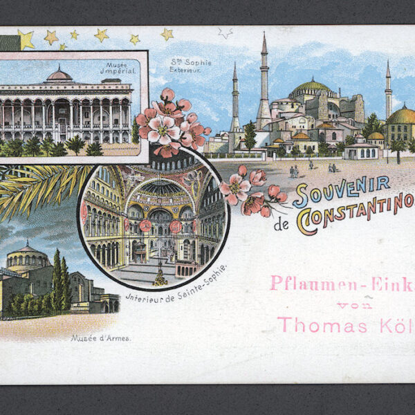 Constantinople Litho No.3463 Leipzig Ottoman TURKEY used Postcard *RARE!!!