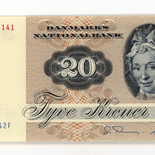 DENMARK Danimarka 20 Kroner 1972 – aUNC