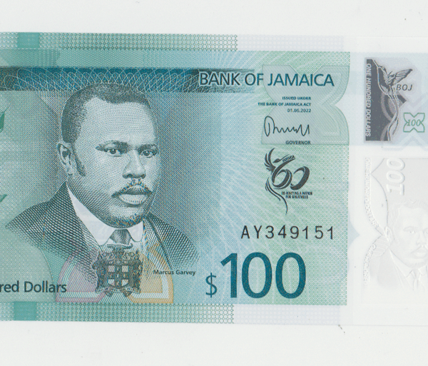 JAMAICA 100 Dollars 2022 Polymer Banknot UNC - çil