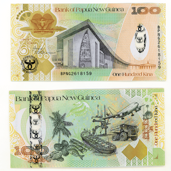 PAPUA YENİGİNE 2008 YILI 100 KINA ÇİL - UNC