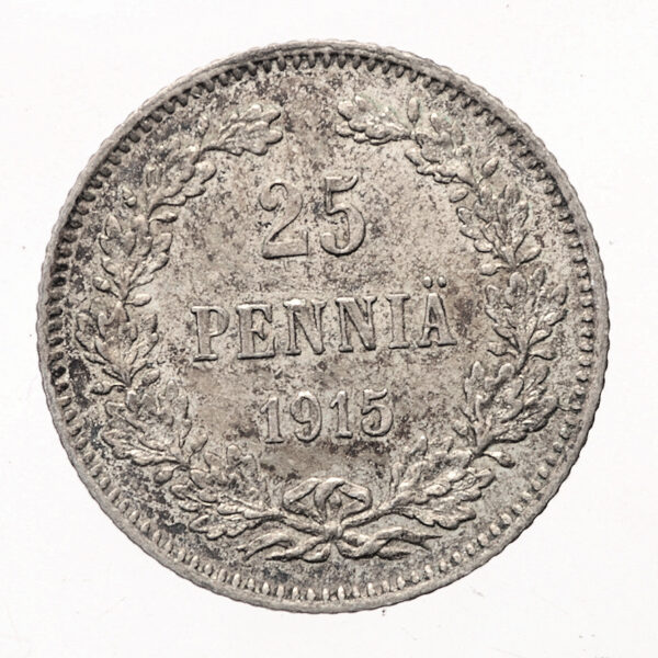 RUSSIA, FINLAND, Nicholas II, 25 Pennia 1915